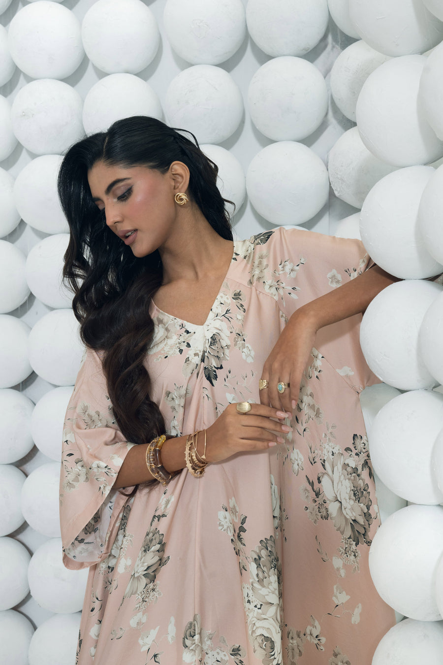 Tara Blossom Pink Asymmetric Midi Dress