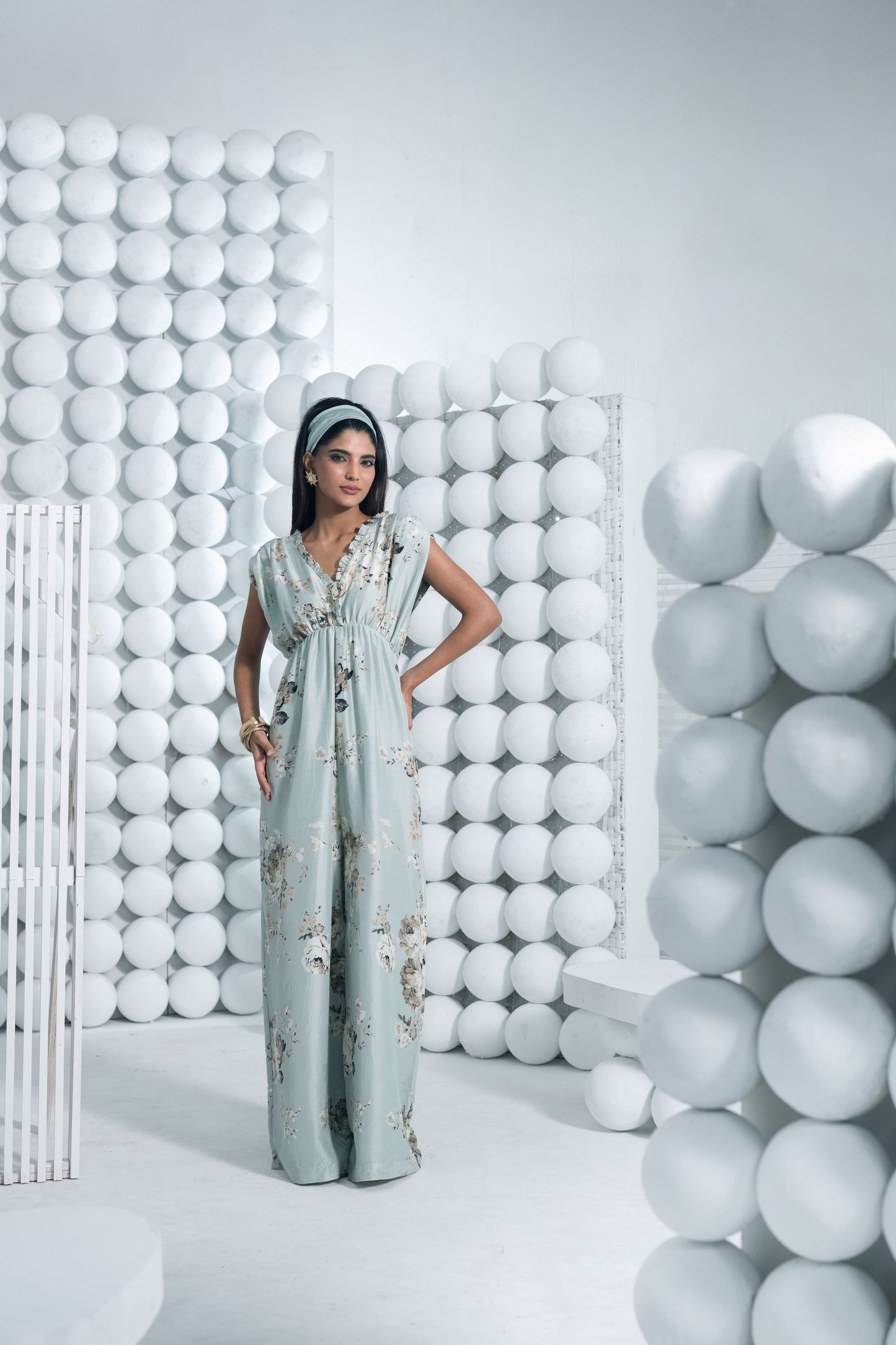 Tara Pearl Blue Jumpsuit