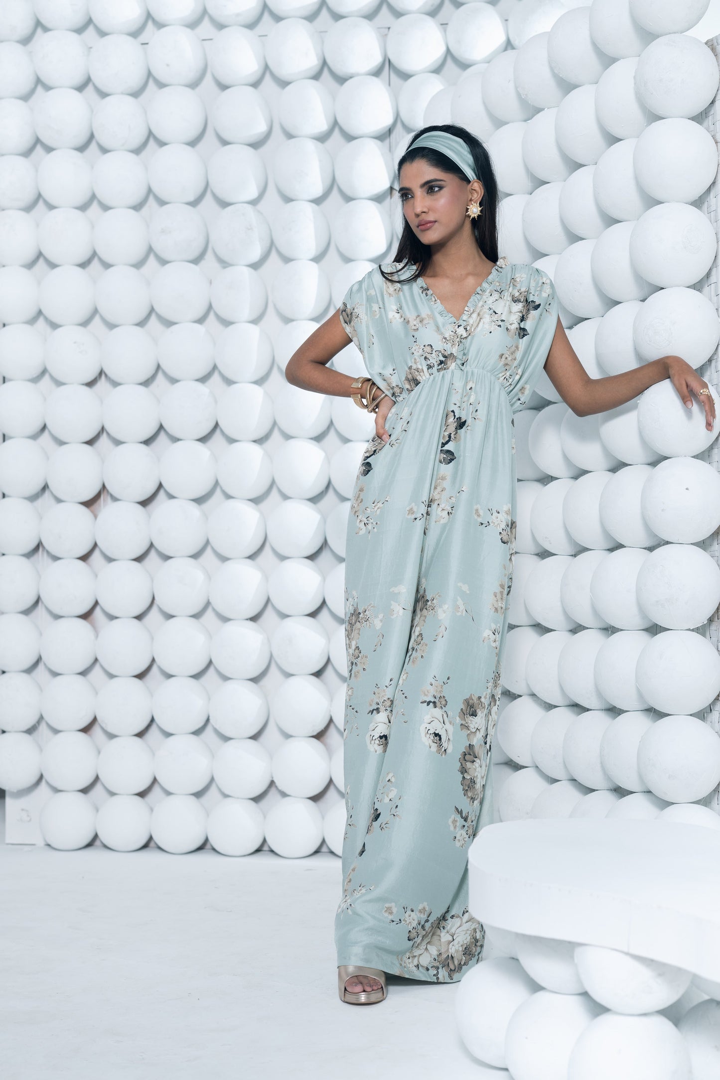 Tara Pearl Blue Jumpsuit