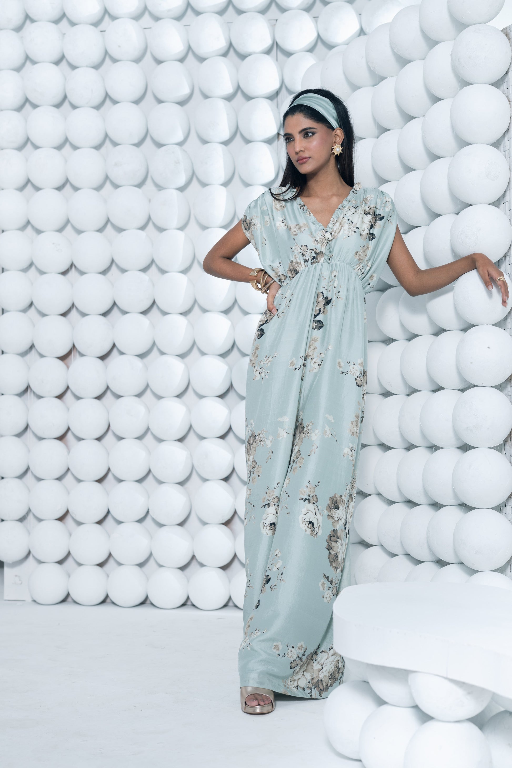 Tara Pearl Blue Jumpsuit