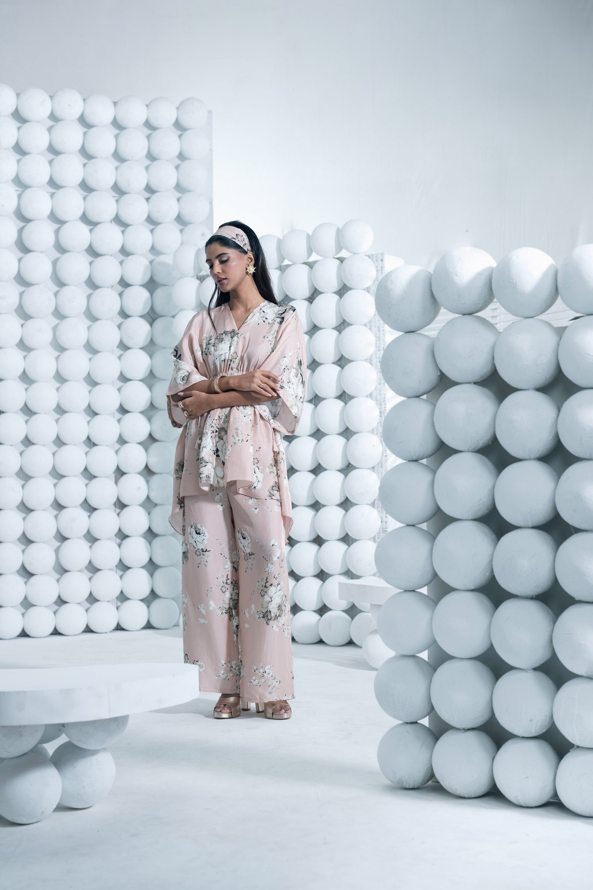 Tara Blossom Pink Peplum Co-ord Set