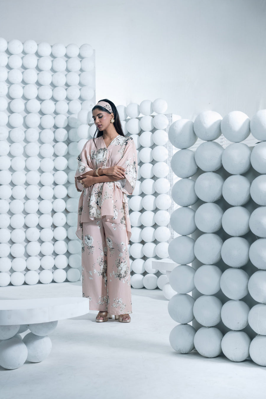 Tara Blossom Pink Peplum Co-ord Set