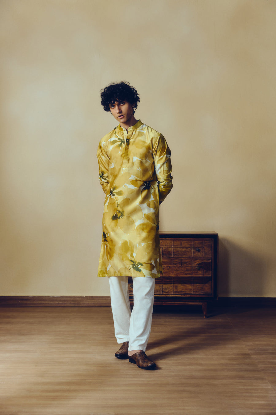 Floral Print Lara Kurta in Lime - Studio 113 Indian designer saree for women