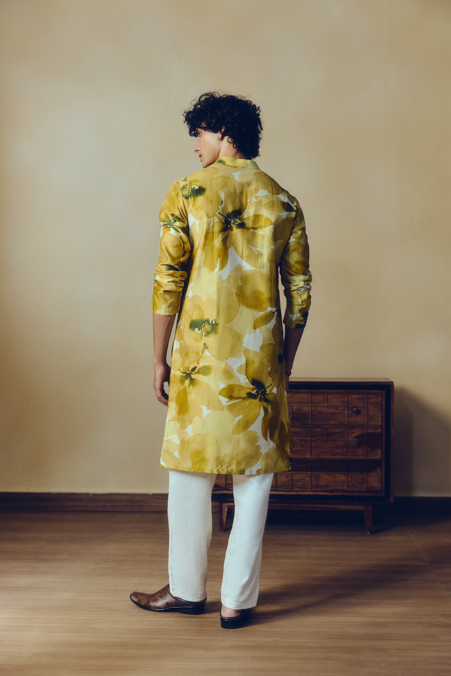 Floral Print Lara Kurta in Lime - Studio 113 Indian designer saree for women