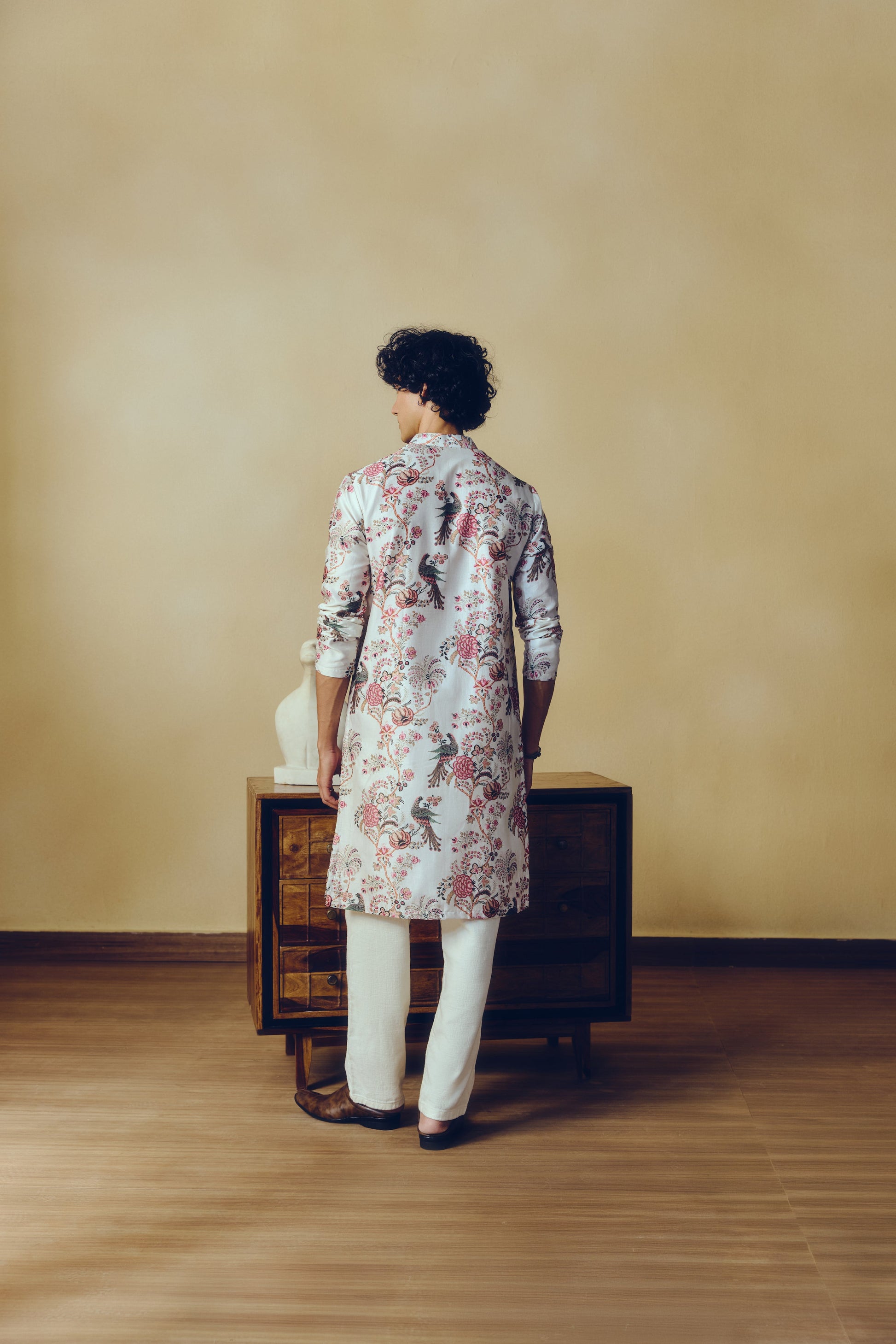 Chintz Print Alka Kurta in White - Studio 113 Indian designer saree for women