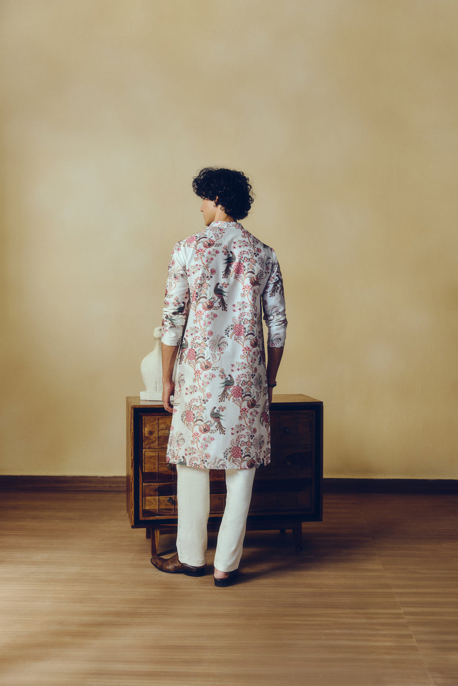 Chintz Print Alka Kurta in White - Studio 113 Indian designer saree for women