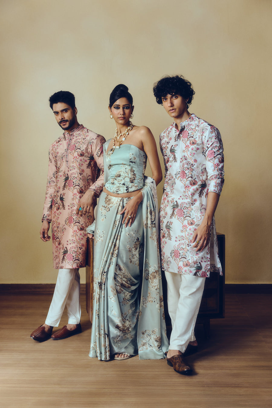 Chintz Print Alka Kurta in White - Studio 113 Indian designer saree for women