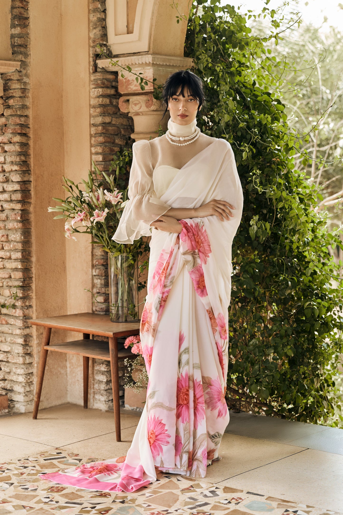 Vera White Saree - Studio 113 Indian designer saree for women
