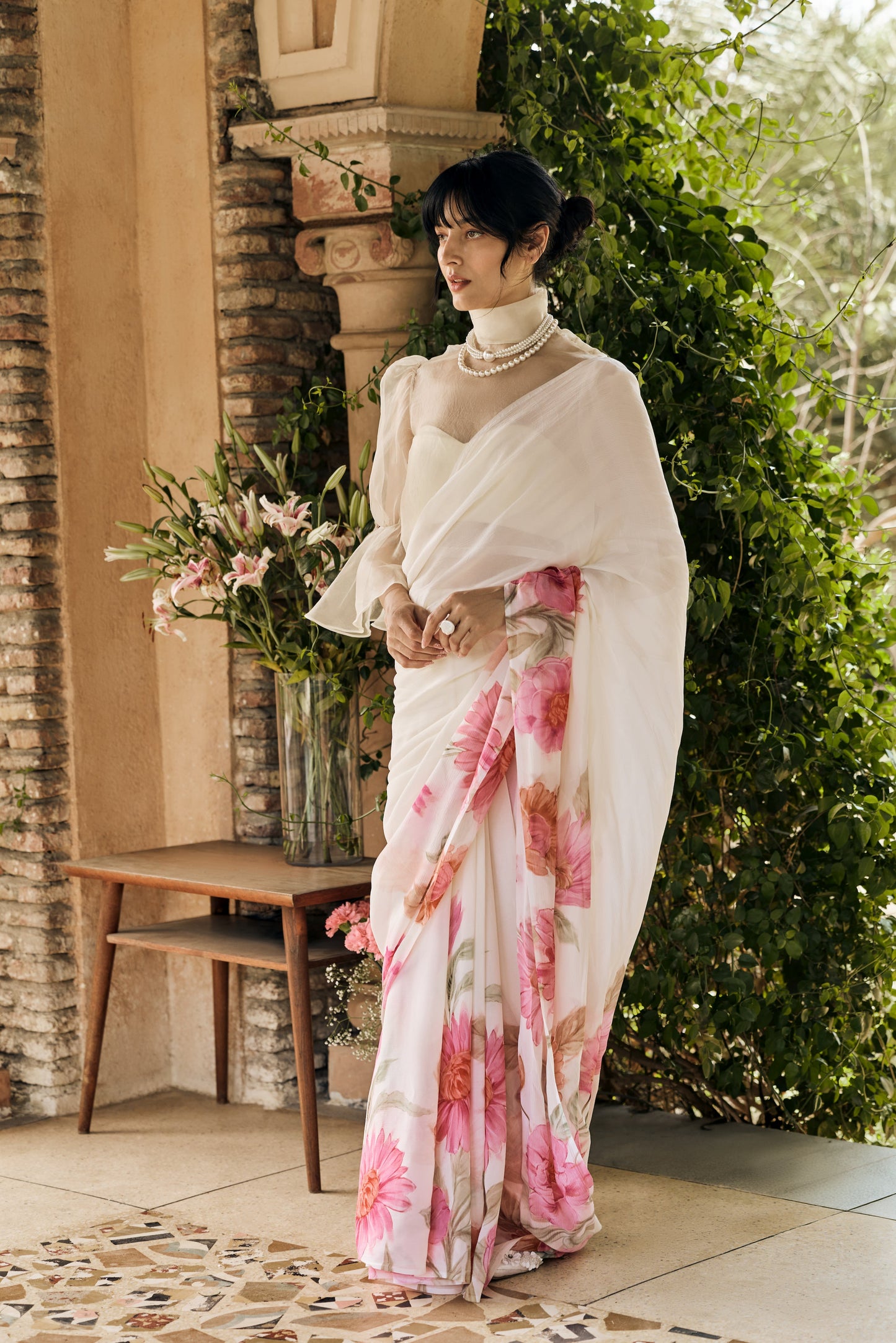 Vera White Saree - Studio 113 Indian designer saree for women