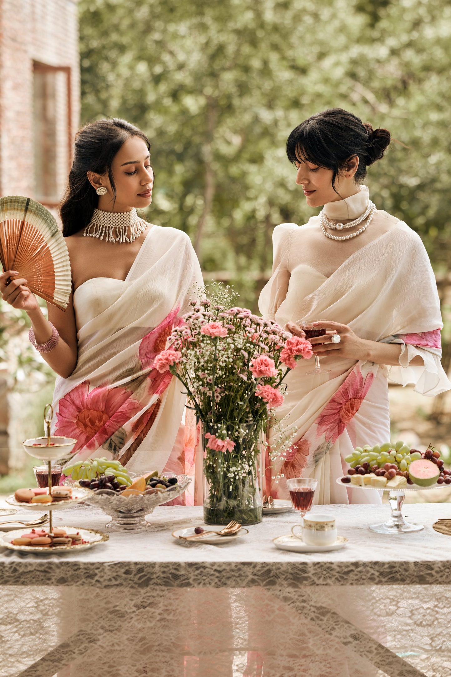 Nora White Saree - Studio 113 Indian designer saree for women