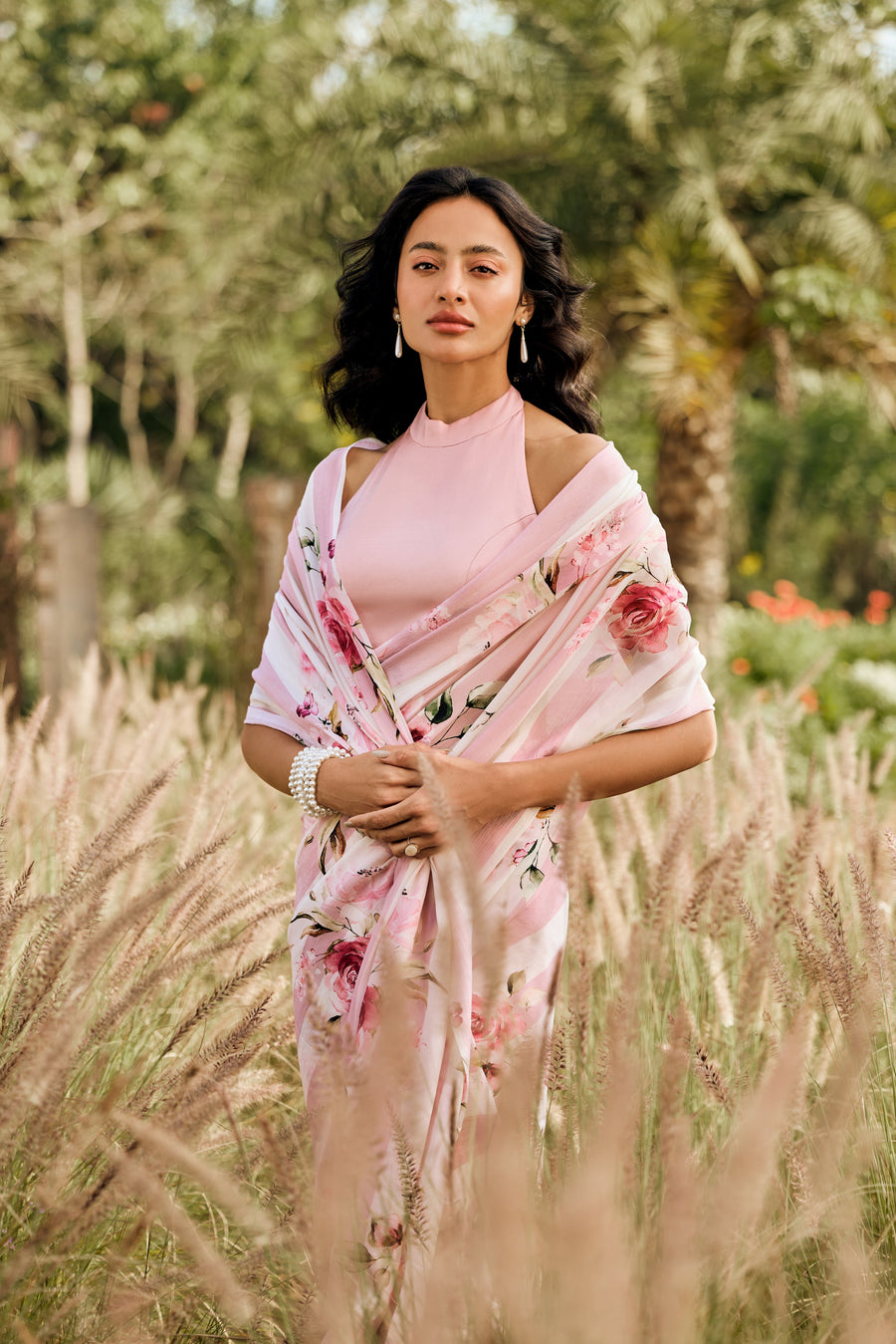 Annie Old Rose Saree - Studio 113 Indian designer saree for women