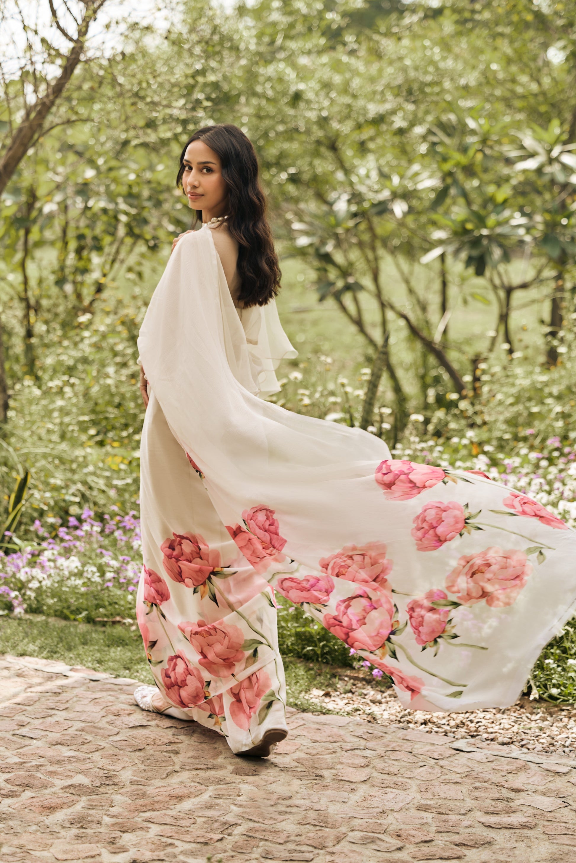 Monica White Saree - Studio 113 Indian designer saree for women