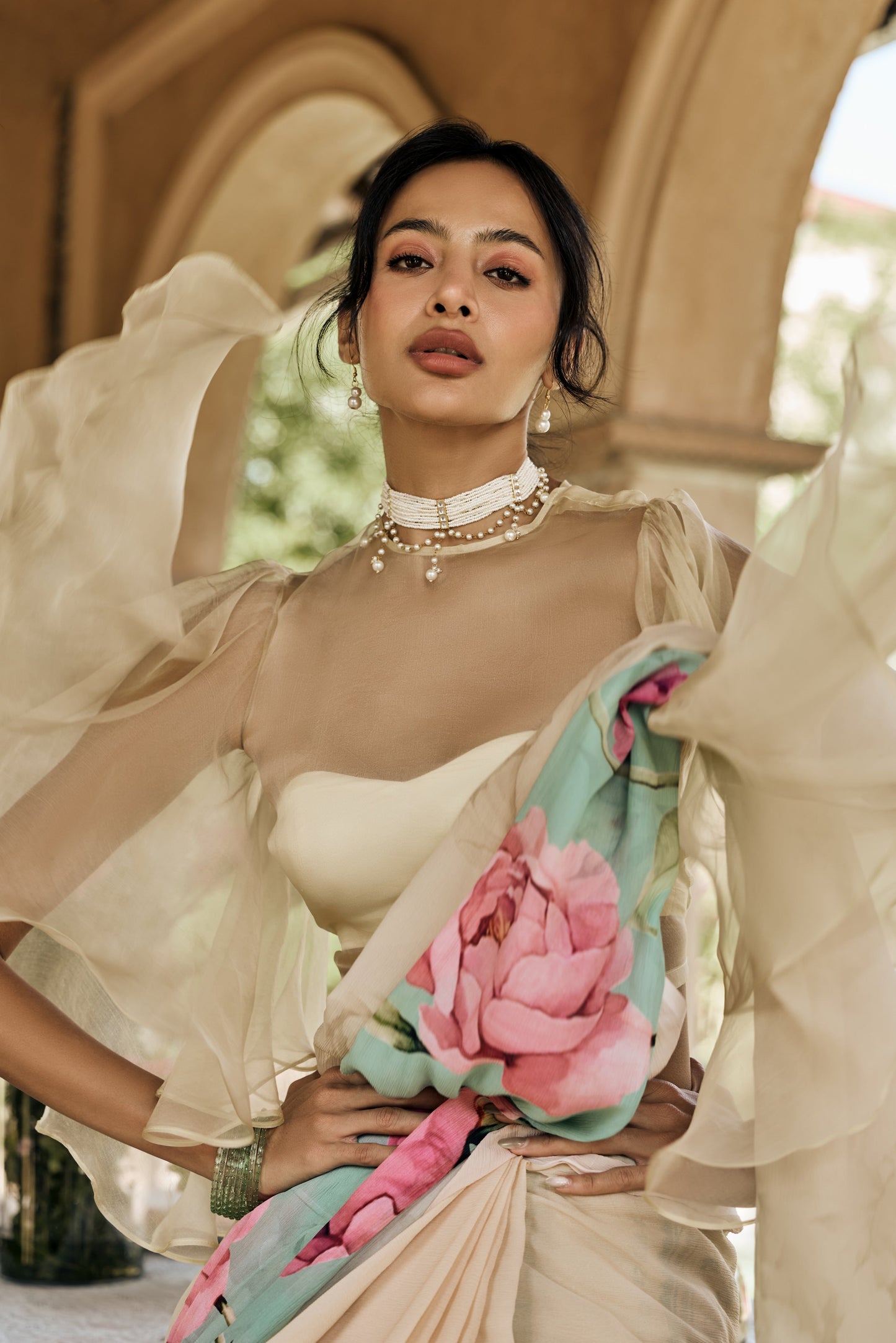 Monica Ocean Breeze Ombre Saree - Studio 113 Indian designer saree for women