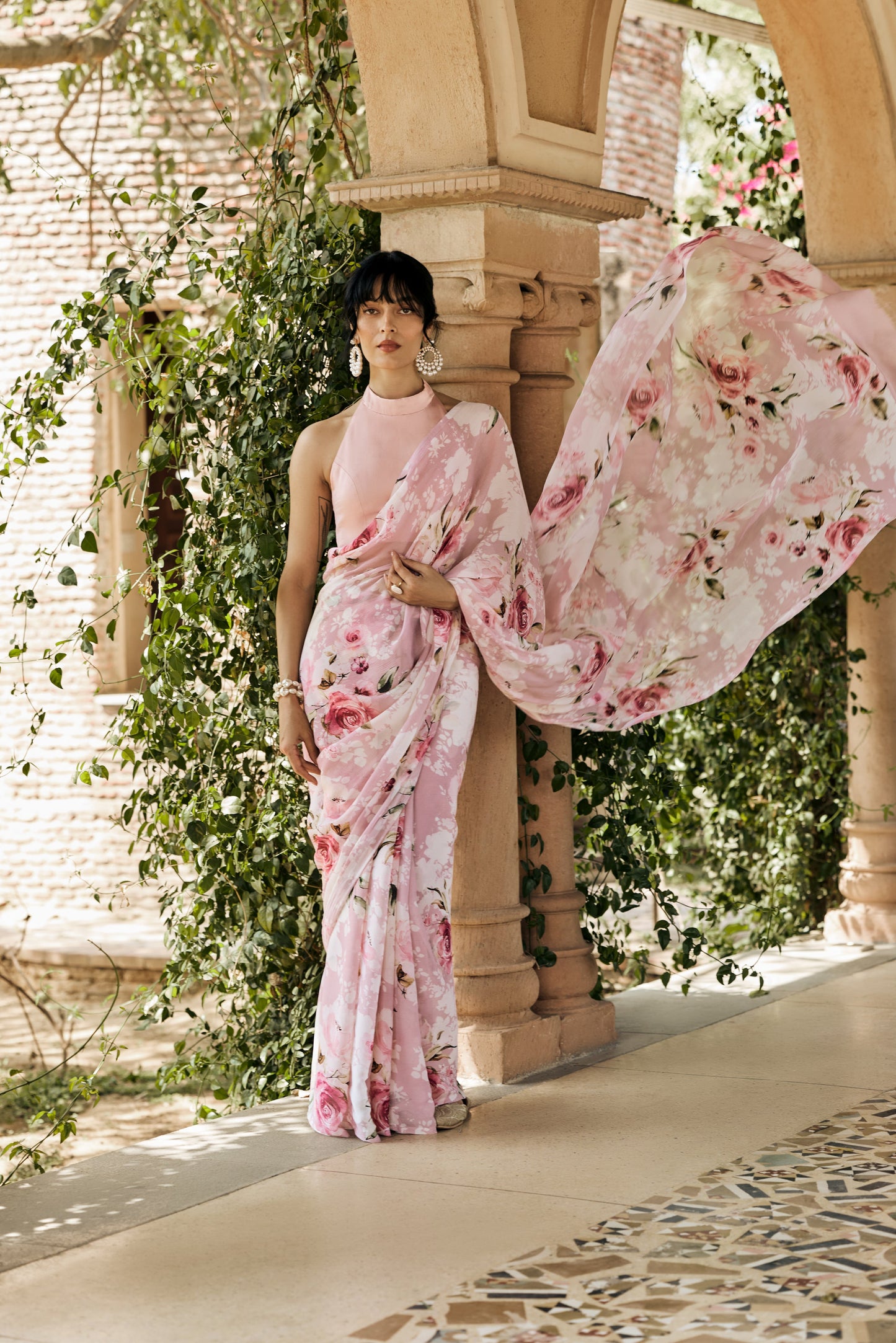 Veronica Blossom Pink Saree - Studio 113 Indian designer saree for women