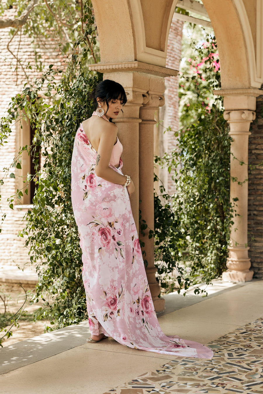 Veronica Blossom Pink Saree - Studio 113 Indian designer saree for women
