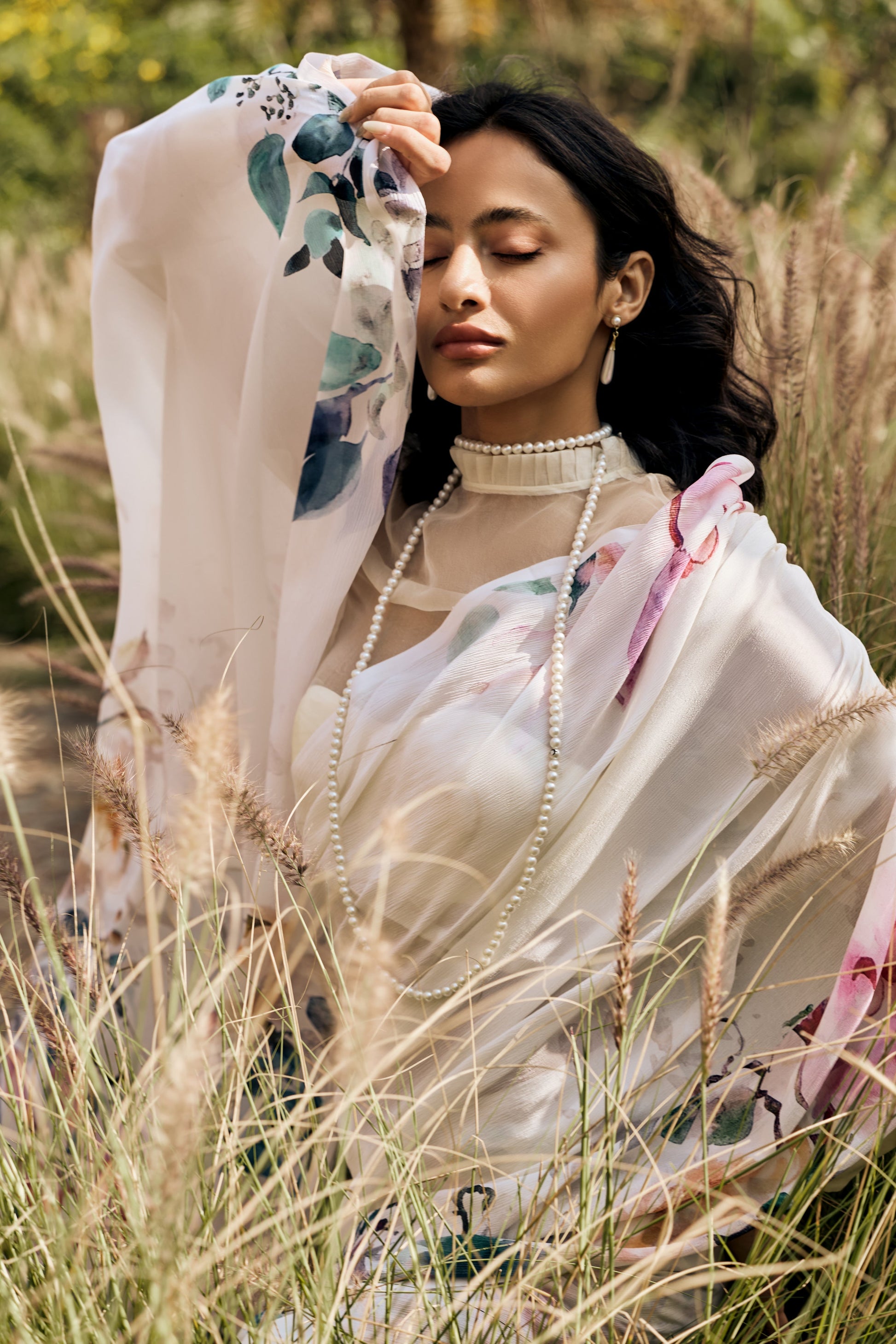 Julie White Saree - Studio 113 Indian designer saree for women