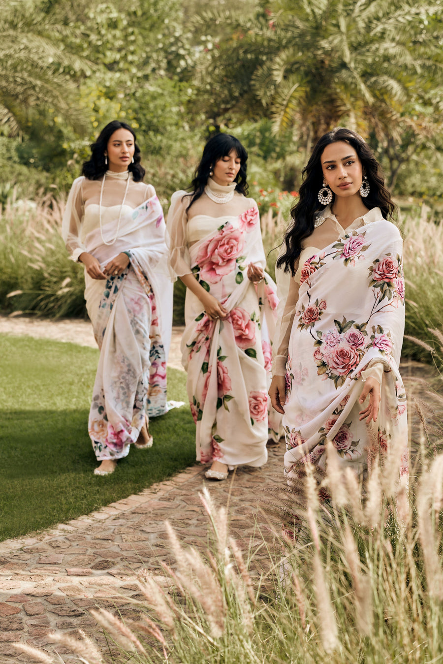 Julie White Saree - Studio 113 Indian designer saree for women