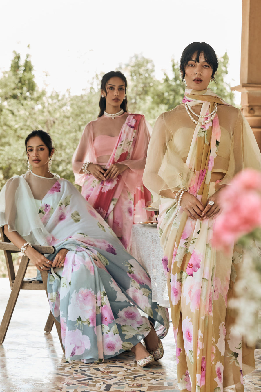 Alea Berry Pink Ombre Saree - Studio 113 Indian designer saree for women