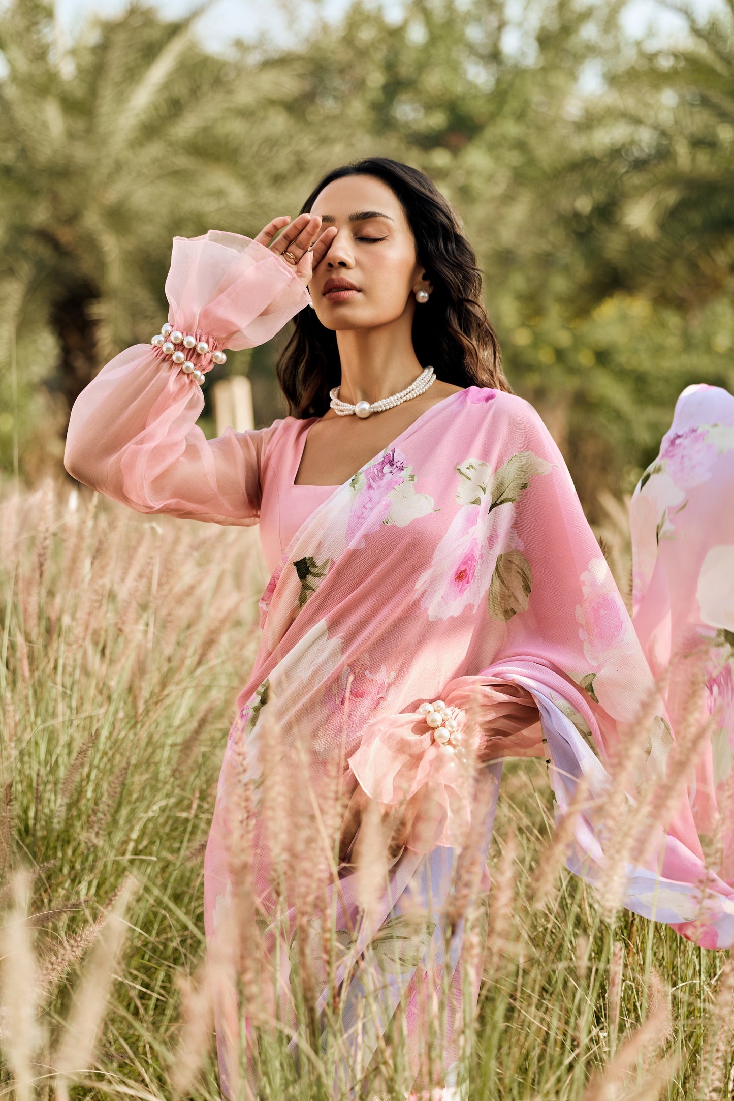 Alea Cotton Candy Ombre Saree - Studio 113 Indian designer saree for women