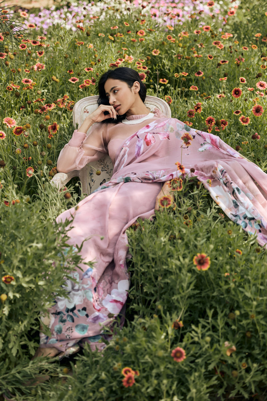 Julie Old Rose Saree - Studio 113 Indian designer saree for women