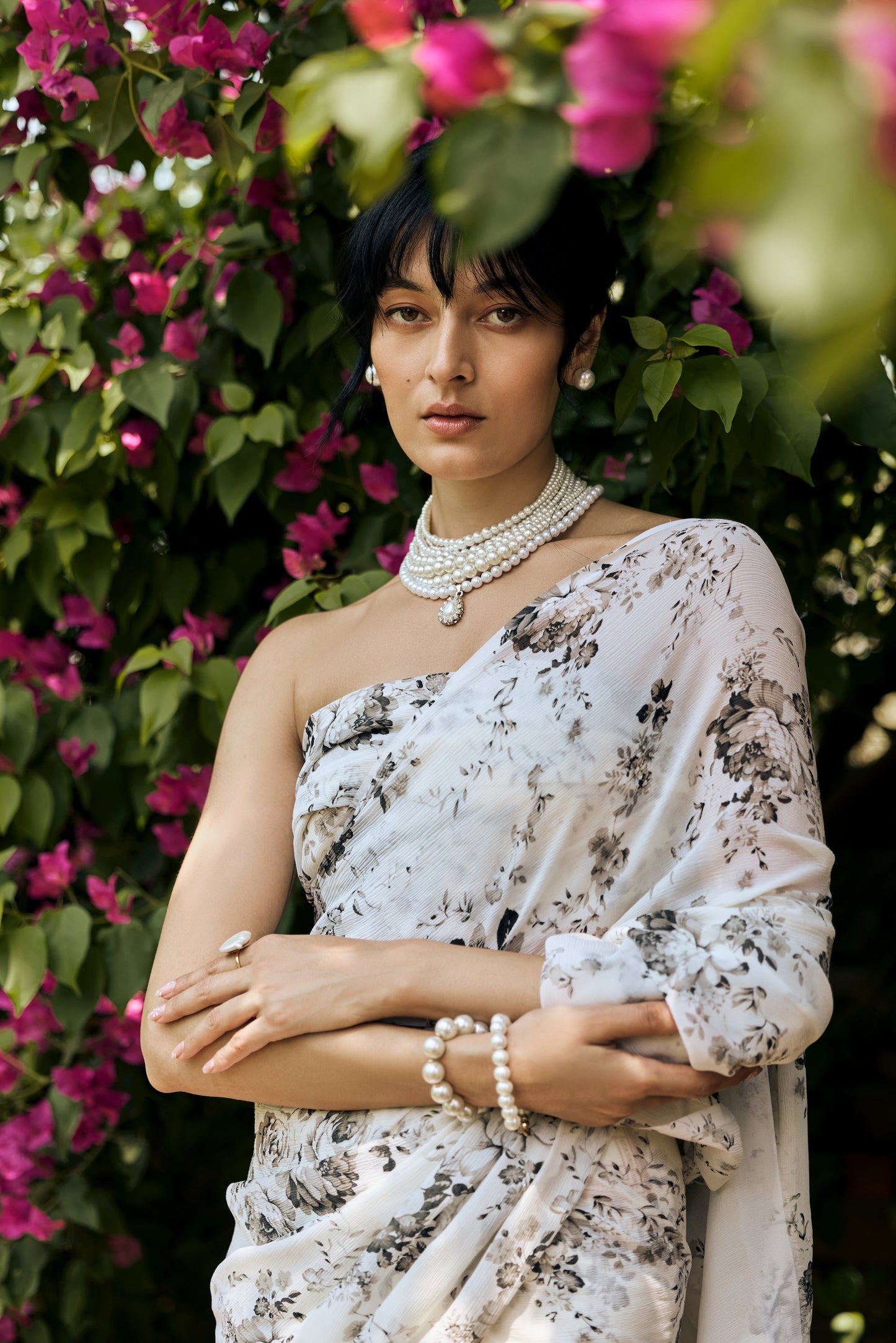 Tara White Saree - Studio 113 Indian designer saree for women